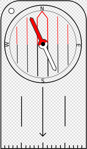 Orienteering Compass With Rotatable Housing And Needle   Circle  HD Png DownloadTransparent PNG