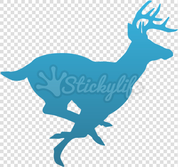 Deer Decal   Running Buck Deer Silhouette  HD Png DownloadTransparent PNG