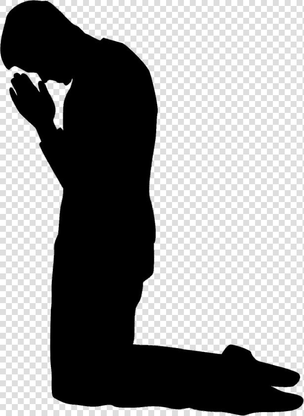 Clip Art Prayer Vector Graphics Image Silhouette   Older Man Praying Silhouette  HD Png DownloadTransparent PNG