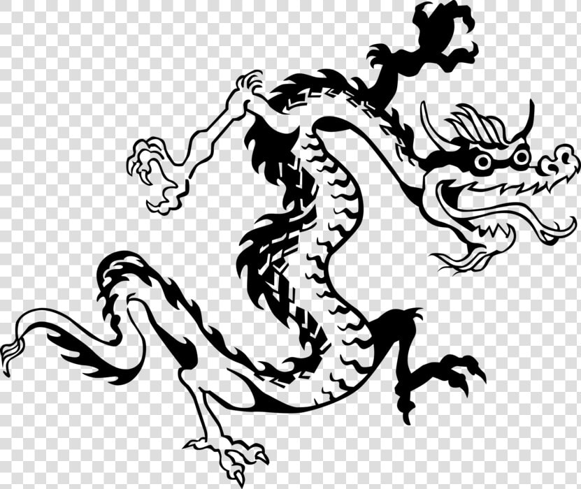 Vector Illustration Of Chinese Mythological Dragon   Chinesischer Drache Clipart  HD Png DownloadTransparent PNG