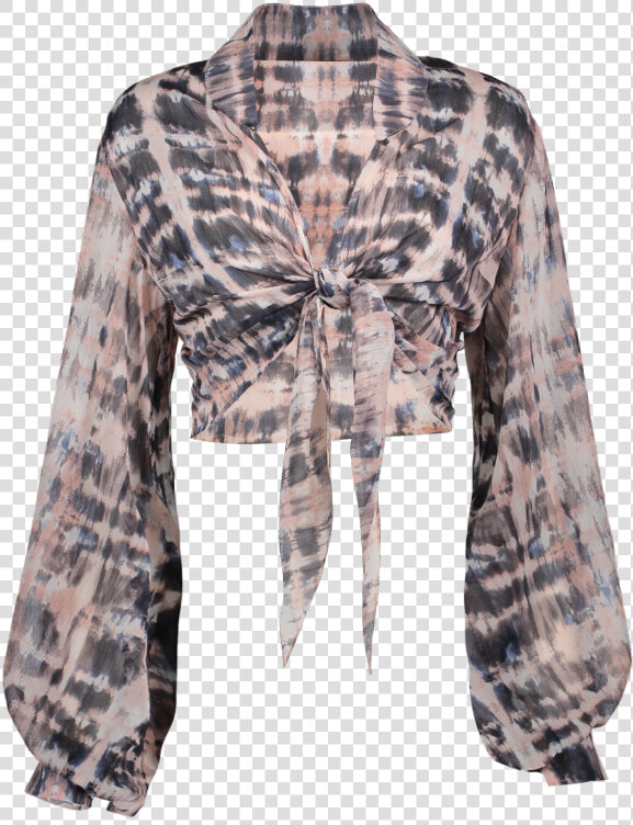 Nasty Gal X Emrata Tie Dye Crop Blouse   Plaid  HD Png DownloadTransparent PNG