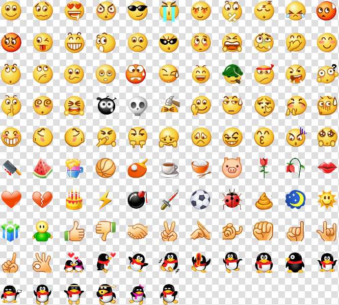 Wechat Emoticon Spritesheet   Icon Set For Applications  HD Png DownloadTransparent PNG