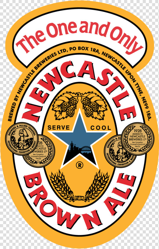 Newcastle Brown Ale Bottle Label Logo Vector Graphic  HD Png DownloadTransparent PNG