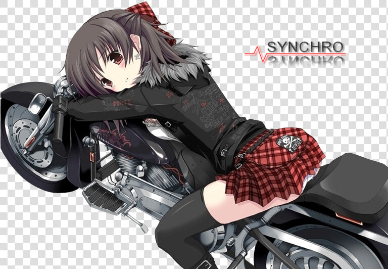 Anime Girl On Motorbike   Png Download   Anime Girl En Moto  Transparent PngTransparent PNG