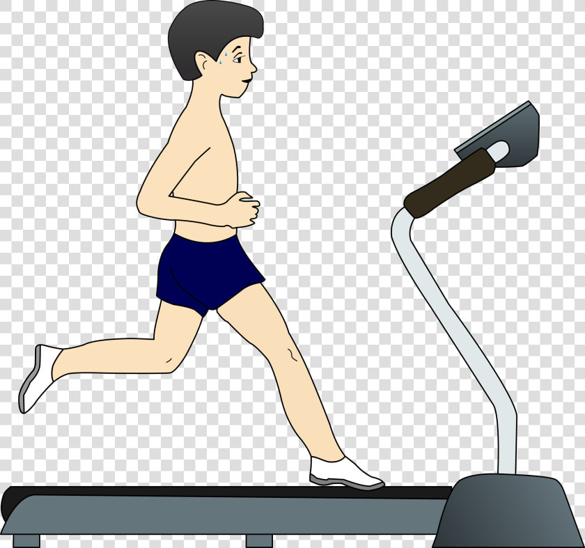 Female Clipart Hurdler   Boy Running On Treadmill  HD Png DownloadTransparent PNG