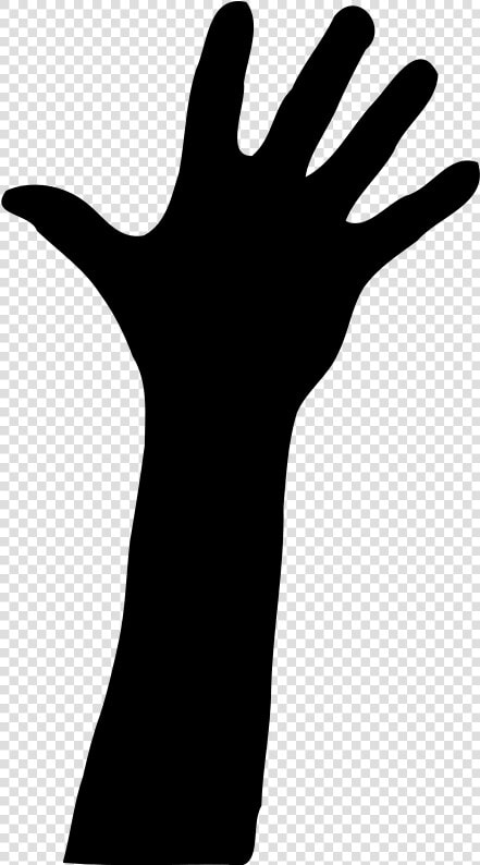 Raised Hand In Silhouette   Clipart Hand Transparent Background  HD Png DownloadTransparent PNG