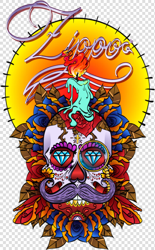 Old School Tattoo Designs With Sugar Skull Old School   Old School Tattoo Design Png  Transparent PngTransparent PNG