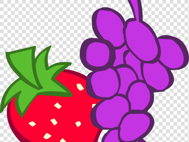 Grapes Clipart Purple Apple   Grapes And Strawberries Clipart  HD Png DownloadTransparent PNG