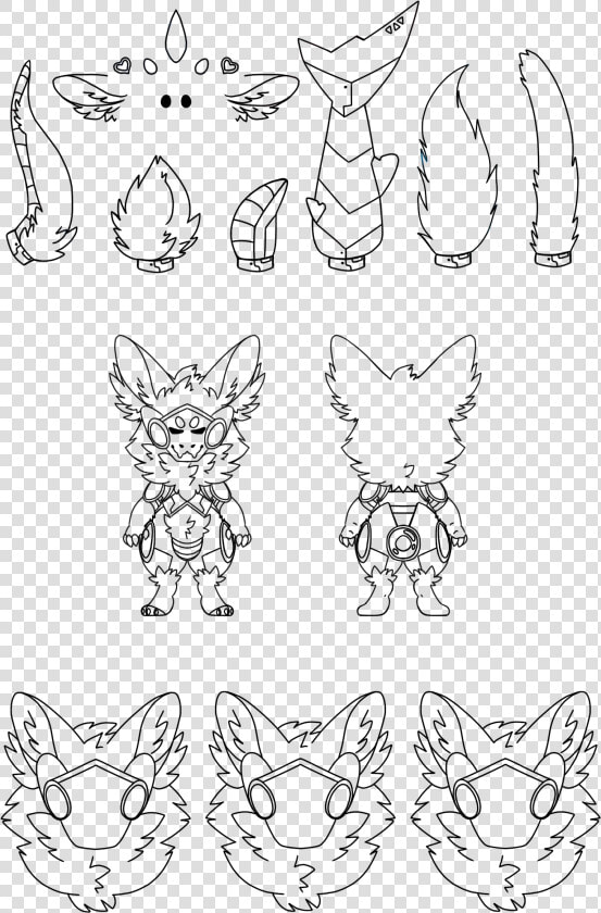 F2u Protogen Ref Lineart   Png Download   Line Art  Transparent PngTransparent PNG