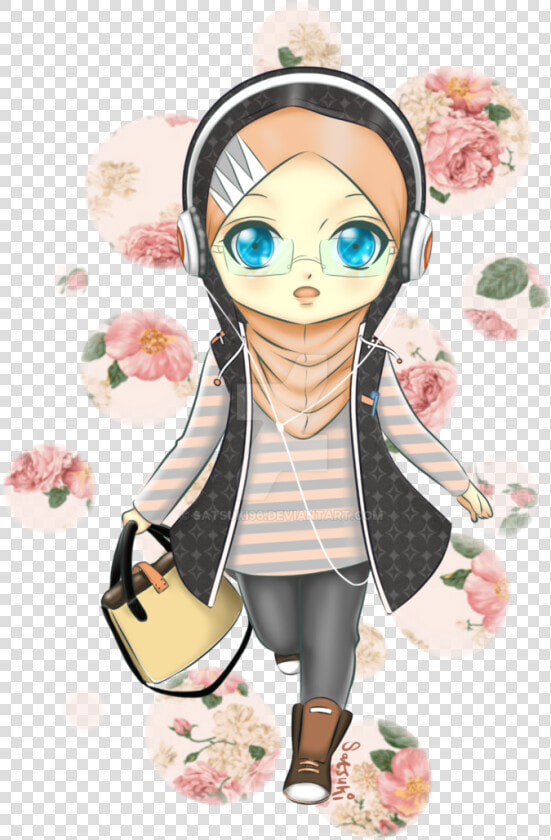 انمي محجبة كيوت 2018 احلى انمى 3dlat   Anime Girl Chibi Hijab  HD Png DownloadTransparent PNG