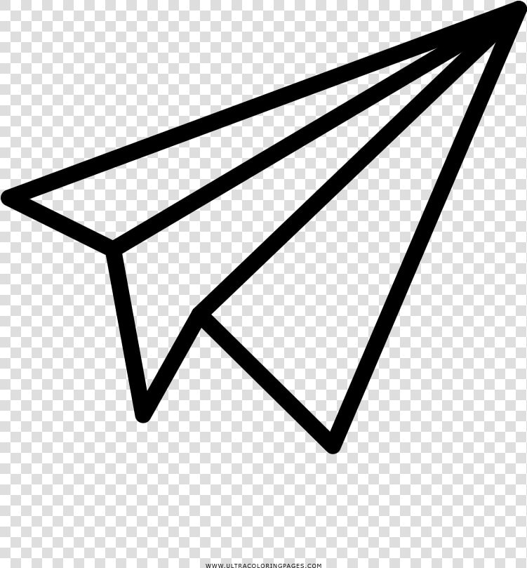 Dibujo De Avion De Papel Para Colorear   Vector Paper Plane Png  Transparent PngTransparent PNG