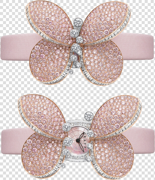 Graff Princess Butterfly White Gold  amp  Pink Diamonds   Graff  HD Png DownloadTransparent PNG