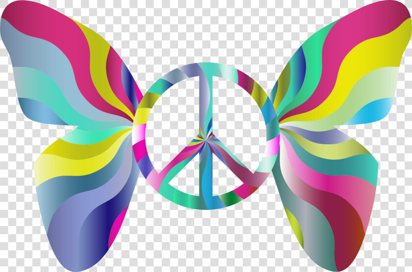 Peace Butterfly Clipart   Butterfly Peace Sign  HD Png DownloadTransparent PNG