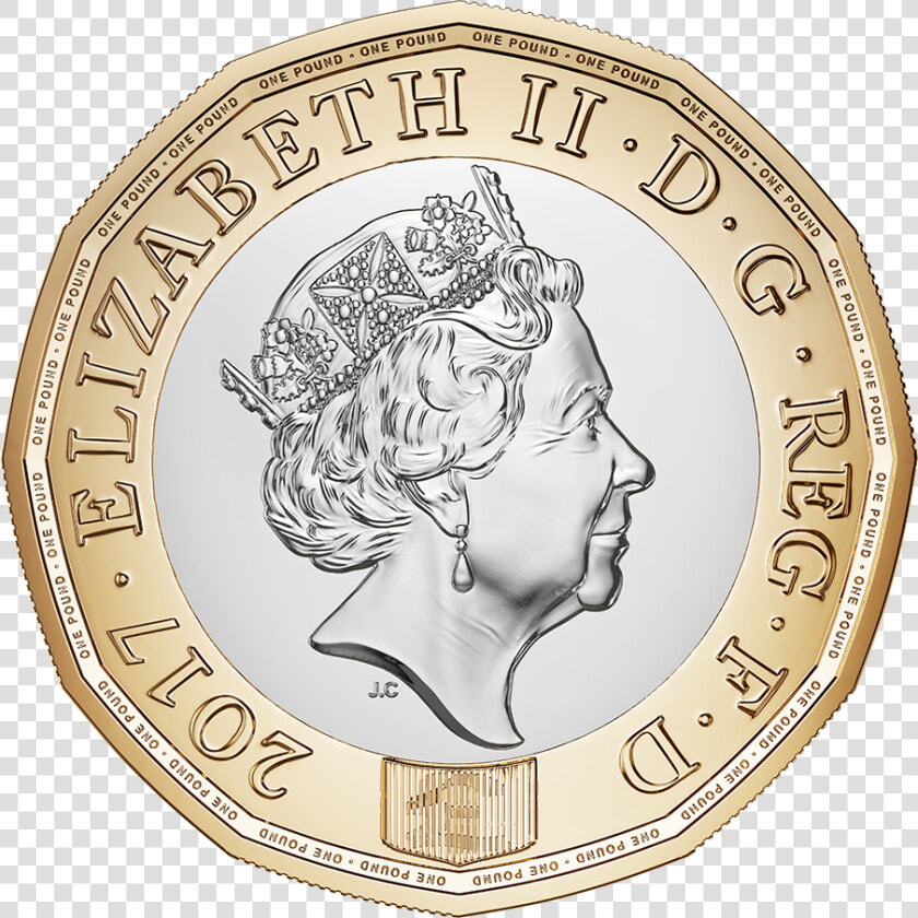 Pound Coin Front   Great Britain 1 Pound 2016  HD Png DownloadTransparent PNG