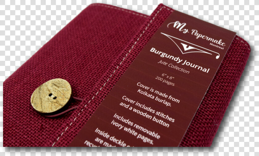 Burlap Jute Journal Burgundy   Wallet  HD Png DownloadTransparent PNG