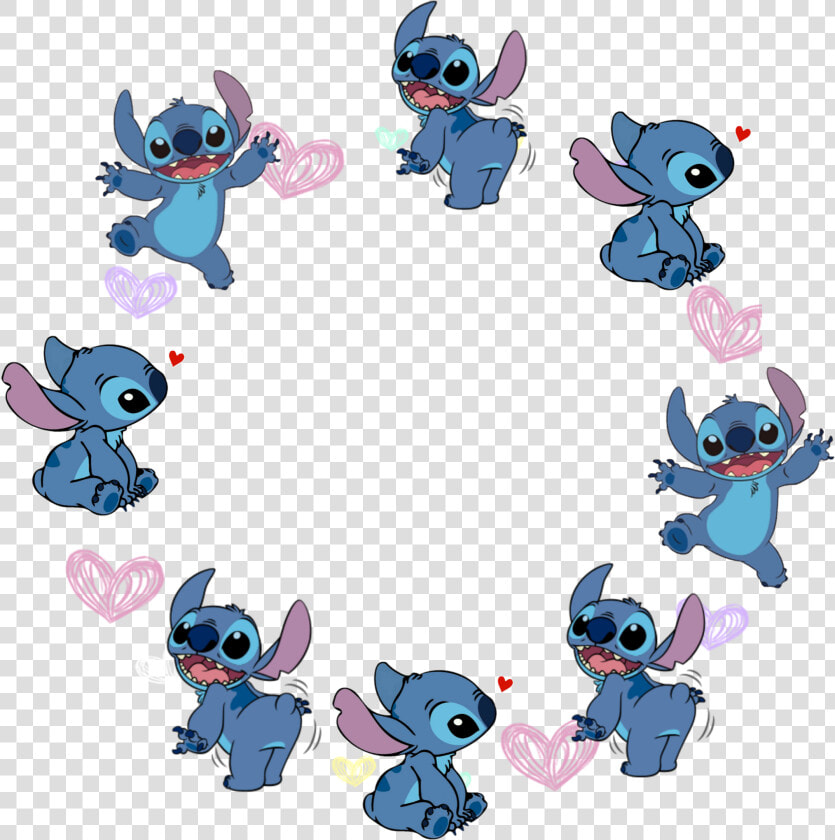  stitch  stitch  azul  marco  frame  stich  liloystitch  HD Png DownloadTransparent PNG