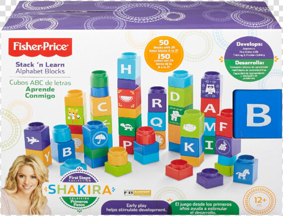 Fisher Price Shakira First Steps Collection Alphabet   Abc Blocks Fisher Price Stack N Learn  HD Png DownloadTransparent PNG