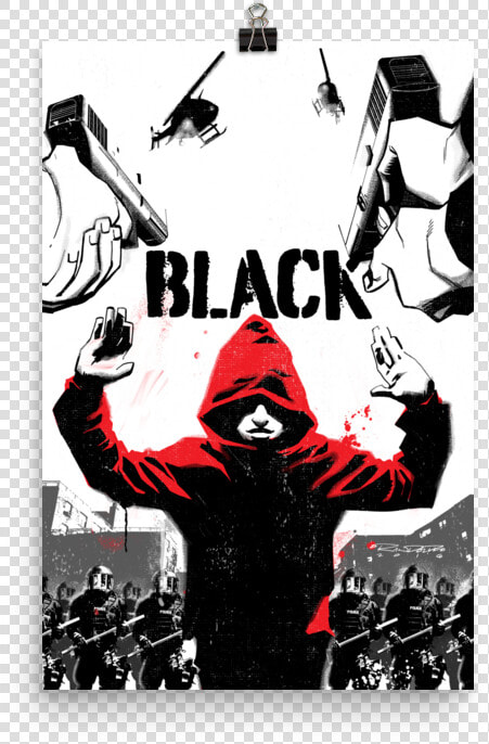 Black Poster ∙ Hands Up   Kwanza Osajyefo Comic Black  HD Png DownloadTransparent PNG