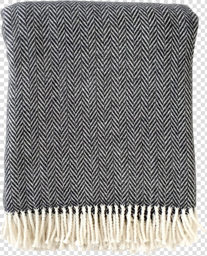 Fringed Charcoal Herringbone Throw Blanket 8121   Scarf  HD Png DownloadTransparent PNG