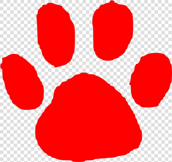 Paw Print Red Clip Art At Clker Vector Animal Foot   Blue Paw Print Clip Art  HD Png DownloadTransparent PNG