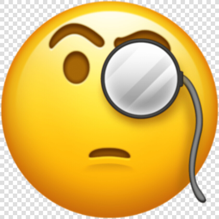 Face With Monocle Emoji  HD Png DownloadTransparent PNG