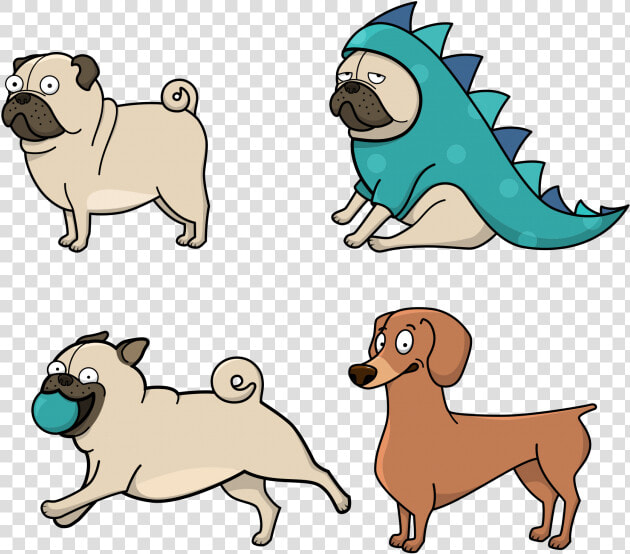 Medium Size Of Puppy Drawing Blood Biting Cartoon Styles   Drawing Pug Cartoon  HD Png DownloadTransparent PNG