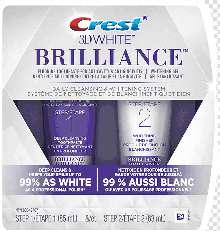 3d White Brilliance 2 step Whitening Toothpaste System  HD Png DownloadTransparent PNG