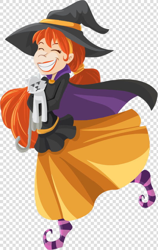 Happy Cartoon Witch Isolated Clip Arts   Clipart Cartoon Witch  HD Png DownloadTransparent PNG