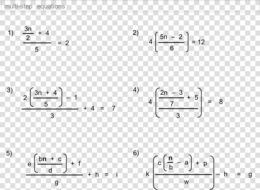 Two Step Equations With Fractions  HD Png DownloadTransparent PNG