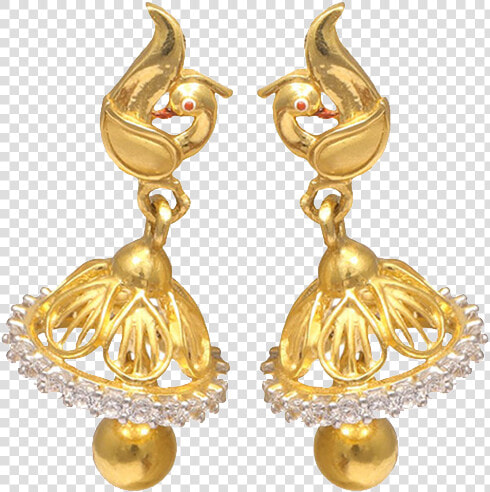 Gold Earrings Jhumka Design  HD Png DownloadTransparent PNG