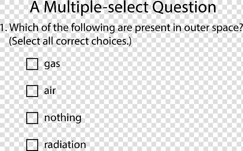 A Question With One Or More Correct Answers  HD Png DownloadTransparent PNG