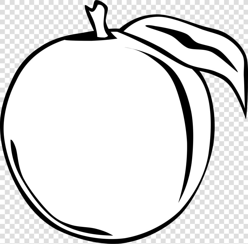 Simple Fruit Clip Arts   Plum Black And White Clipart  HD Png DownloadTransparent PNG