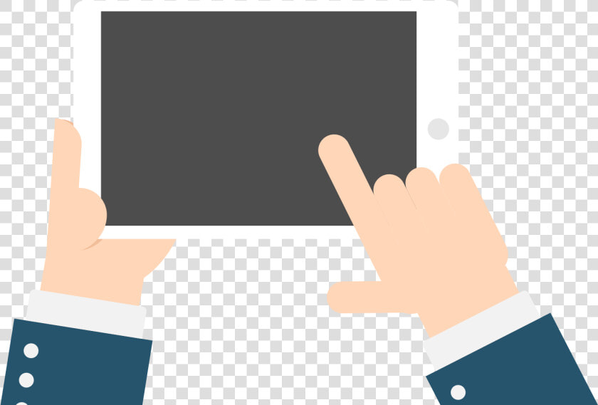 Transparent Tablet Clipart Png   Hands Holding Tablet Vector  Png DownloadTransparent PNG