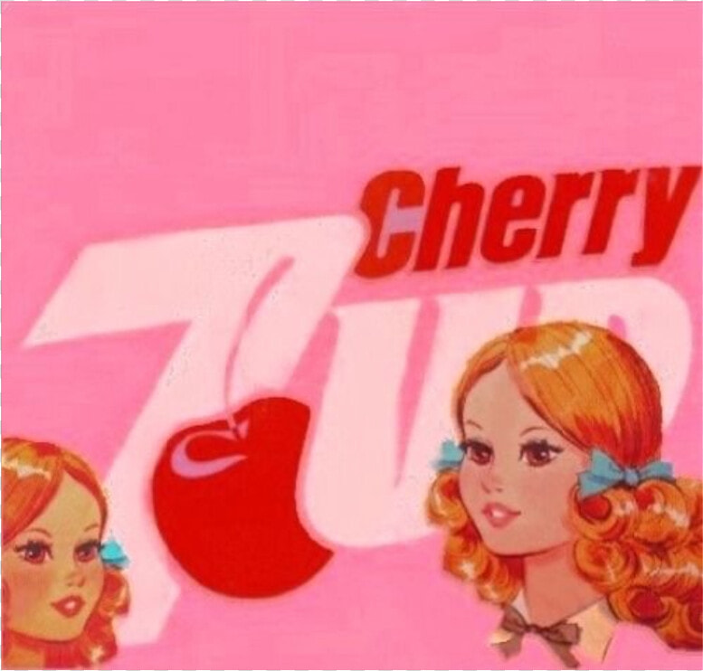  cherry  cherries  pink  aesthetic  vintage  retro   7 Up  HD Png DownloadTransparent PNG