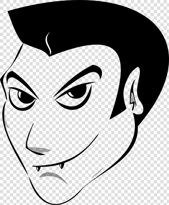 Man  Vampire  Face  Cartoon  Fangs  Character  Dracula   Vampire Clip Art  HD Png DownloadTransparent PNG