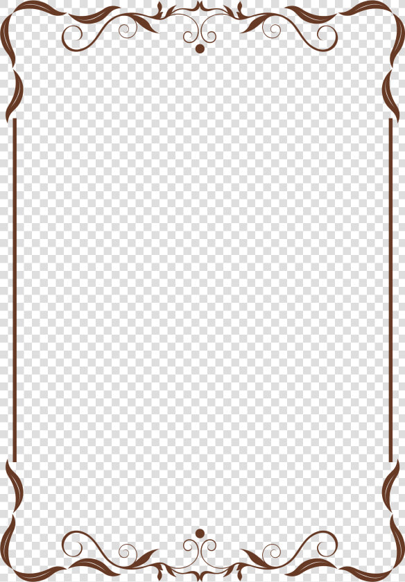 Simple Elegant Classy Border Design   Transparent Cartoons   Frame Black And White  HD Png DownloadTransparent PNG