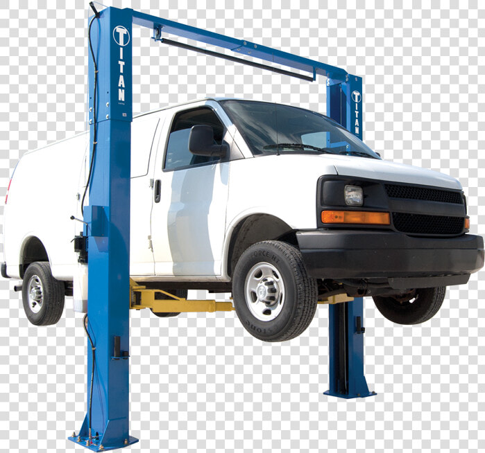 Titan 11 000 Lb 2 Post Adjustable Column Clear Floor   Titan Hd2p 11000acx 2 post Lift  HD Png DownloadTransparent PNG