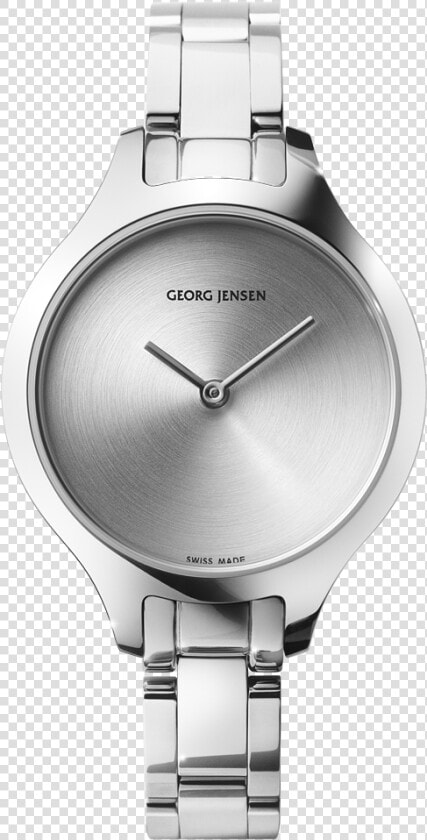 30 Mm  Quartz  Sunray Dial  Steel Bracelet   Georg Jensen Concave Watch  HD Png DownloadTransparent PNG