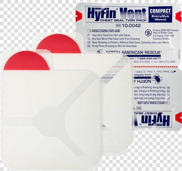 Hyfin Vent Compact Chest Seal Twin Pack  HD Png DownloadTransparent PNG