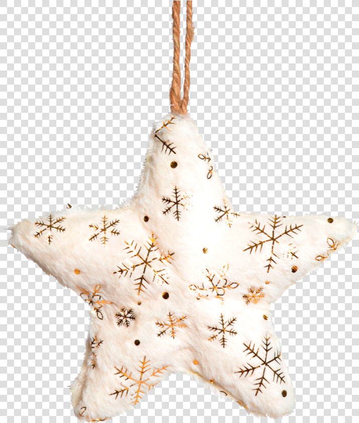 Estrella Blanca Grande Copos De Nieve Dorados   Christmas Ornament  HD Png DownloadTransparent PNG