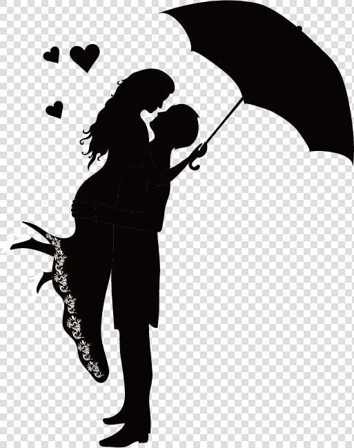 Romance Couple Silhouette Clip Art   Romantic Hug Couple Drawing  HD Png DownloadTransparent PNG