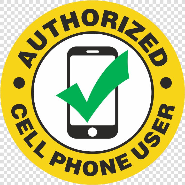 Authorized Cell Phone User Hard Hat Decals   Erin  39 s Isle Gaa Club  HD Png DownloadTransparent PNG