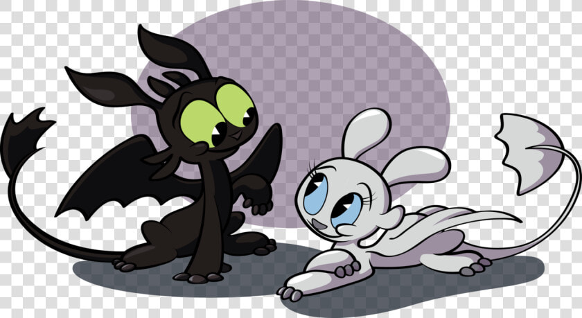 Toothless And The Light Fury Are So Cute   Light Fury And Toothless Clipart  HD Png DownloadTransparent PNG