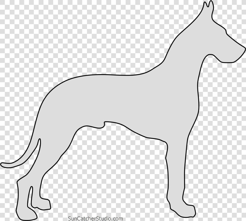 Free Great Dane Dog Breed Silhouette Pattern Scroll   Great Dane Silhouette  HD Png DownloadTransparent PNG