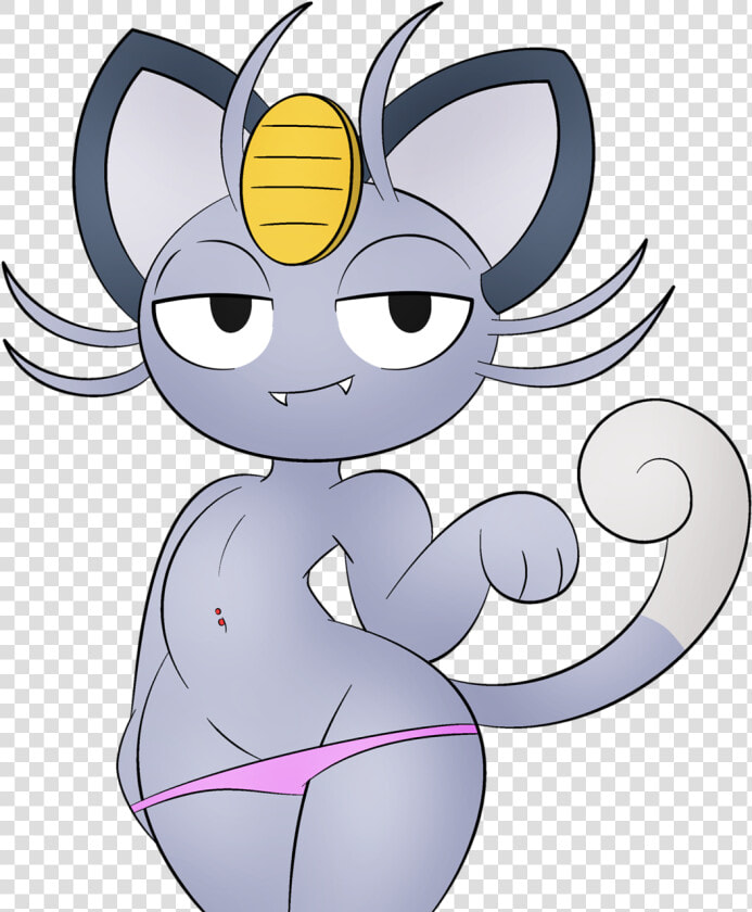 Alolan Meowth Anthro   Cartoon  HD Png DownloadTransparent PNG