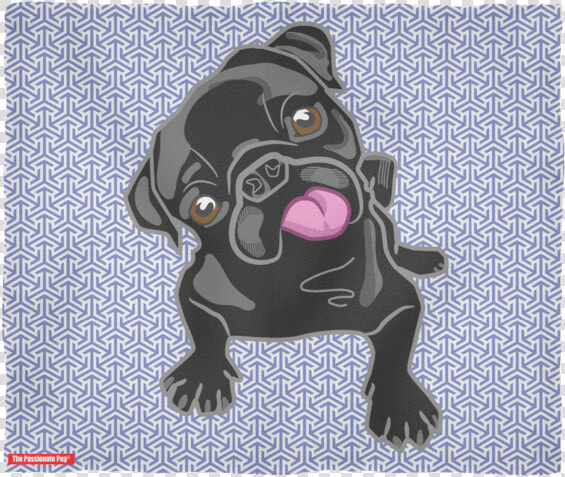 Black Pug Puppy Premium Fleece Blanket   Pug  HD Png DownloadTransparent PNG