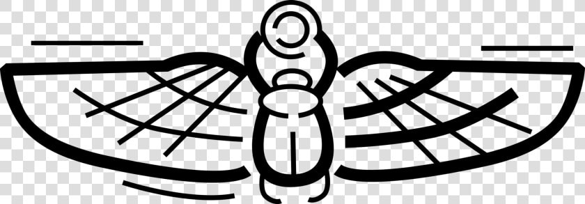 Vector Illustration Of Ancient Egyptian Flying Insect   Egypt Beetle Tattoo Stencil  HD Png DownloadTransparent PNG