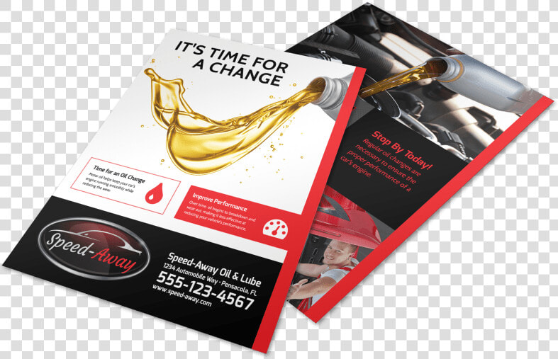 Auto Repair Oil Change Flyer Template Preview   Car Oil Business Cards  HD Png DownloadTransparent PNG