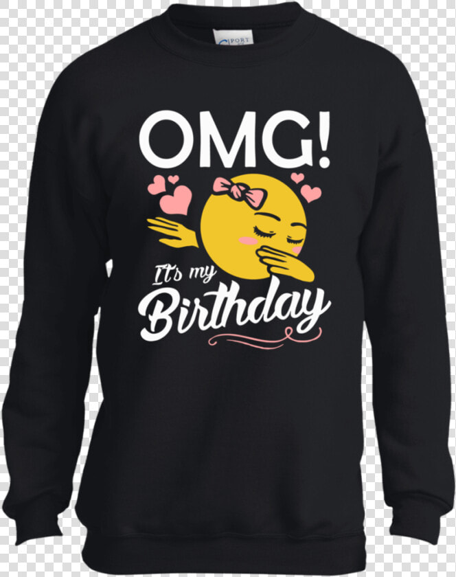 Omg It S My Birthday Emoji Dabbing Youth   Long sleeved T shirt  HD Png DownloadTransparent PNG