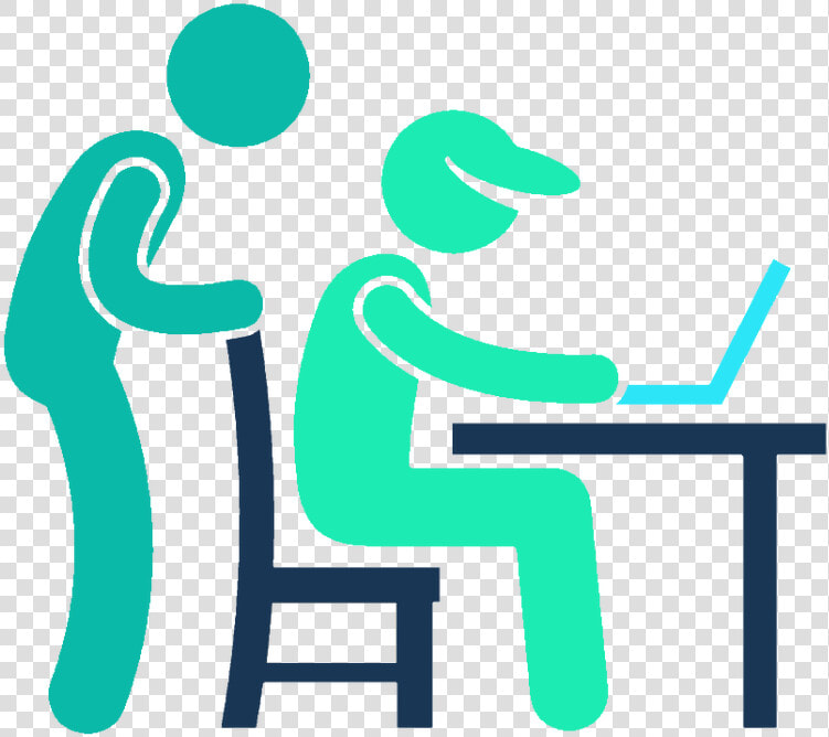 Man Computer Teacher Clipart   Person Using Computer Transparent  HD Png DownloadTransparent PNG